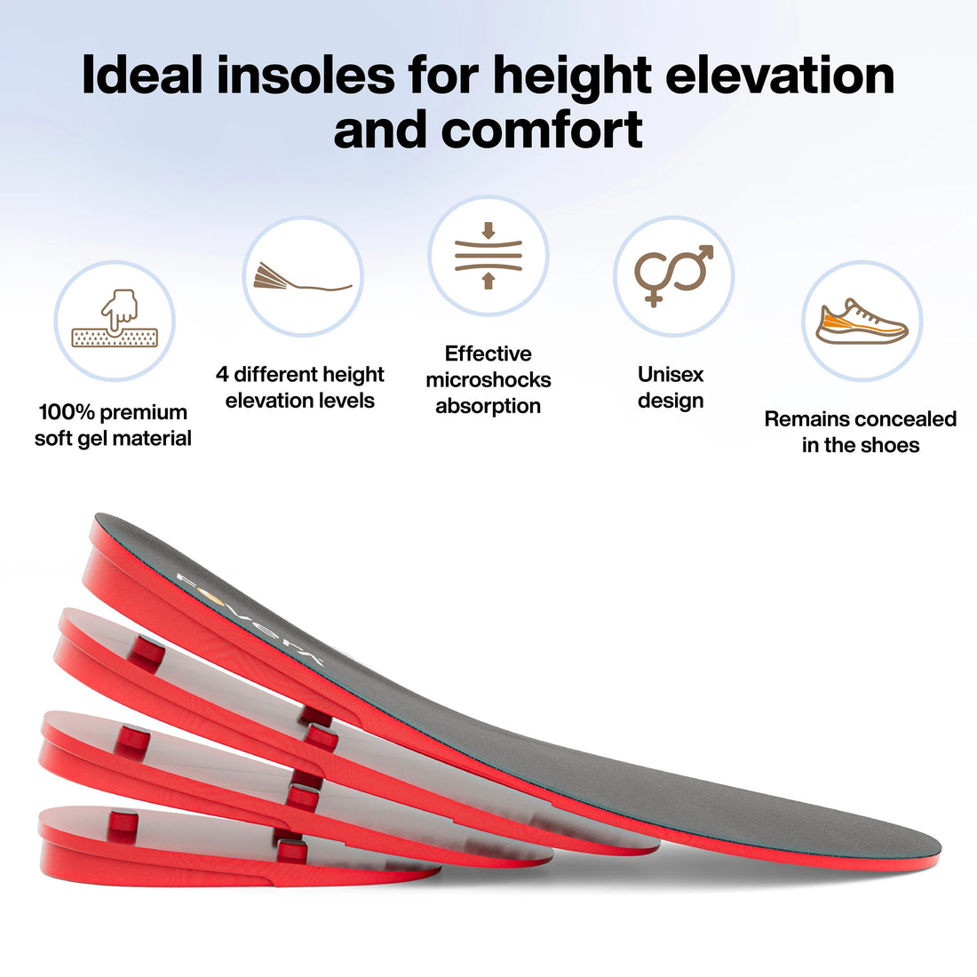 Best Height Increasing Insoles for Men & Women – Unisex Shoe Lifts for Instant Height Boost & All-Day Comfort