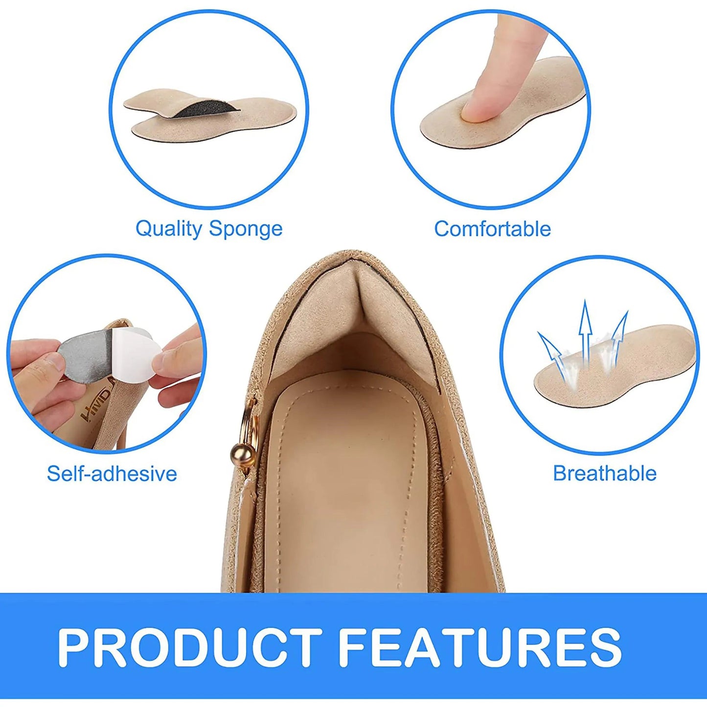 Heel Protection Grip Pad - Pack Of 2 Pairs