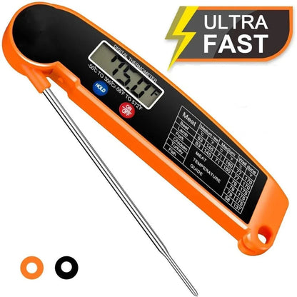 Digital Kitchen Food Thermometer – Instant Read Household Cooking Thermometer (Orange)
