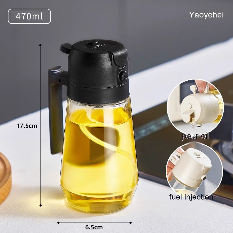 Alluxess 2-in-1 Oil Sprayer Bottle – Spray & Pour Control for Healthier Meals