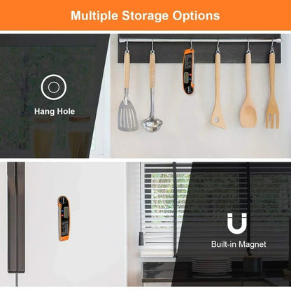Digital Kitchen Food Thermometer – Instant Read Household Cooking Thermometer (Orange)