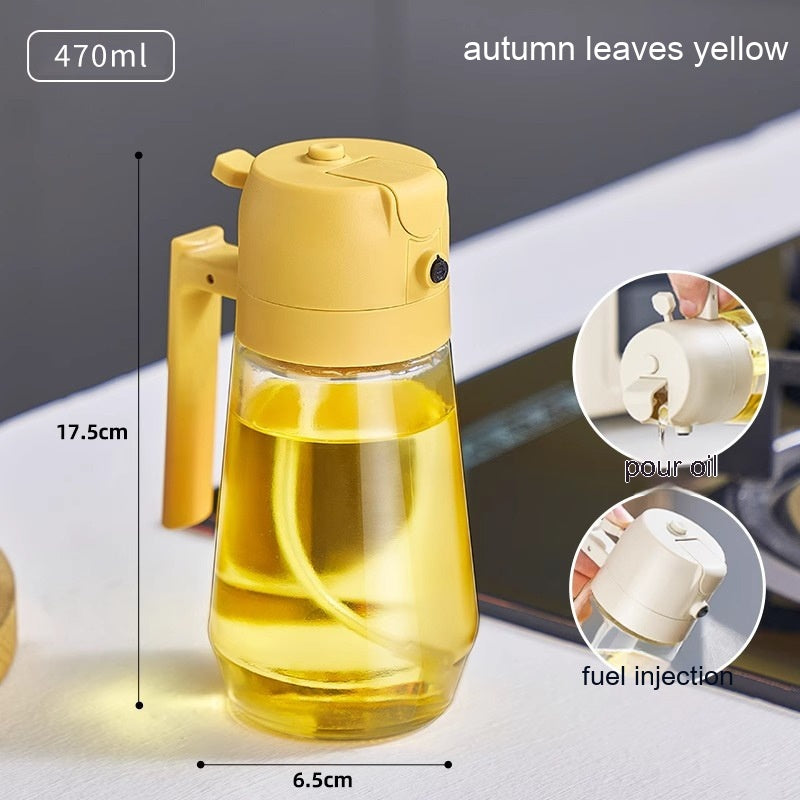 Alluxess 2-in-1 Oil Sprayer Bottle – Spray & Pour Control for Healthier Meals