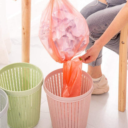 Plastic Trash Can with Garbage Holder
