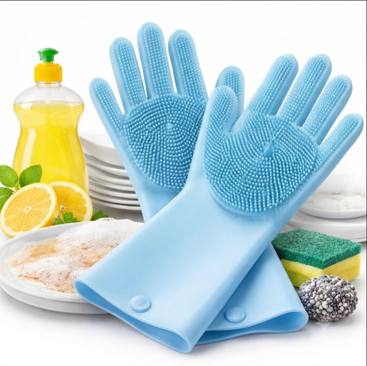 Multipurpose Silicone Scrubber Gloves