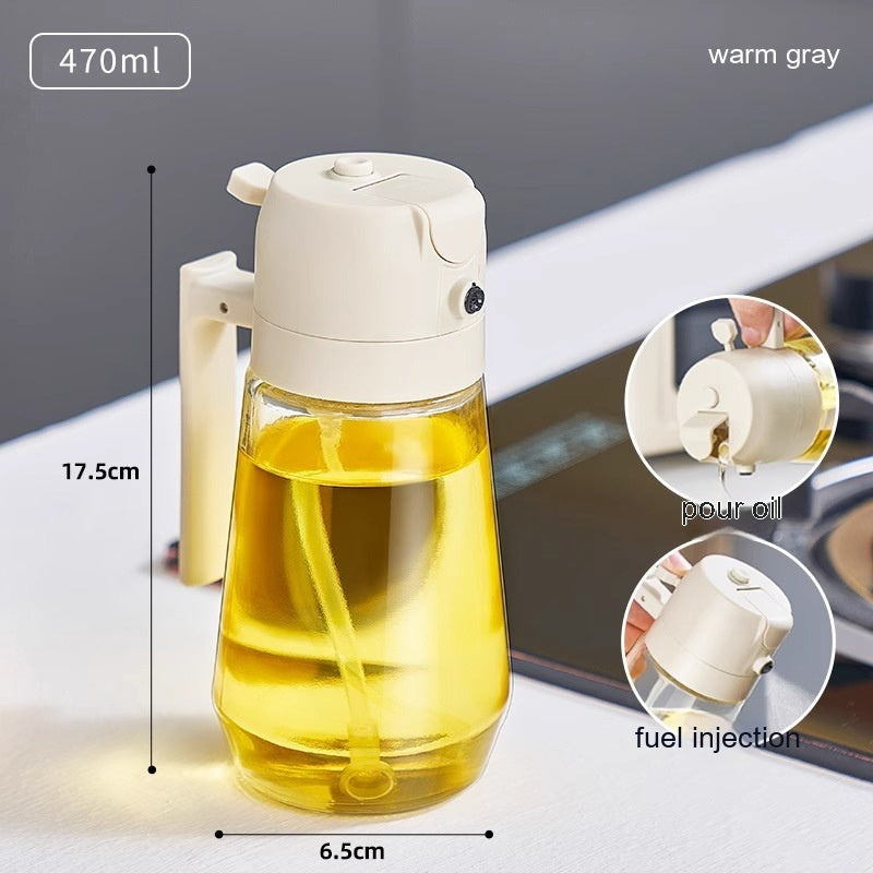 Alluxess 2-in-1 Oil Sprayer Bottle – Spray & Pour Control for Healthier Meals