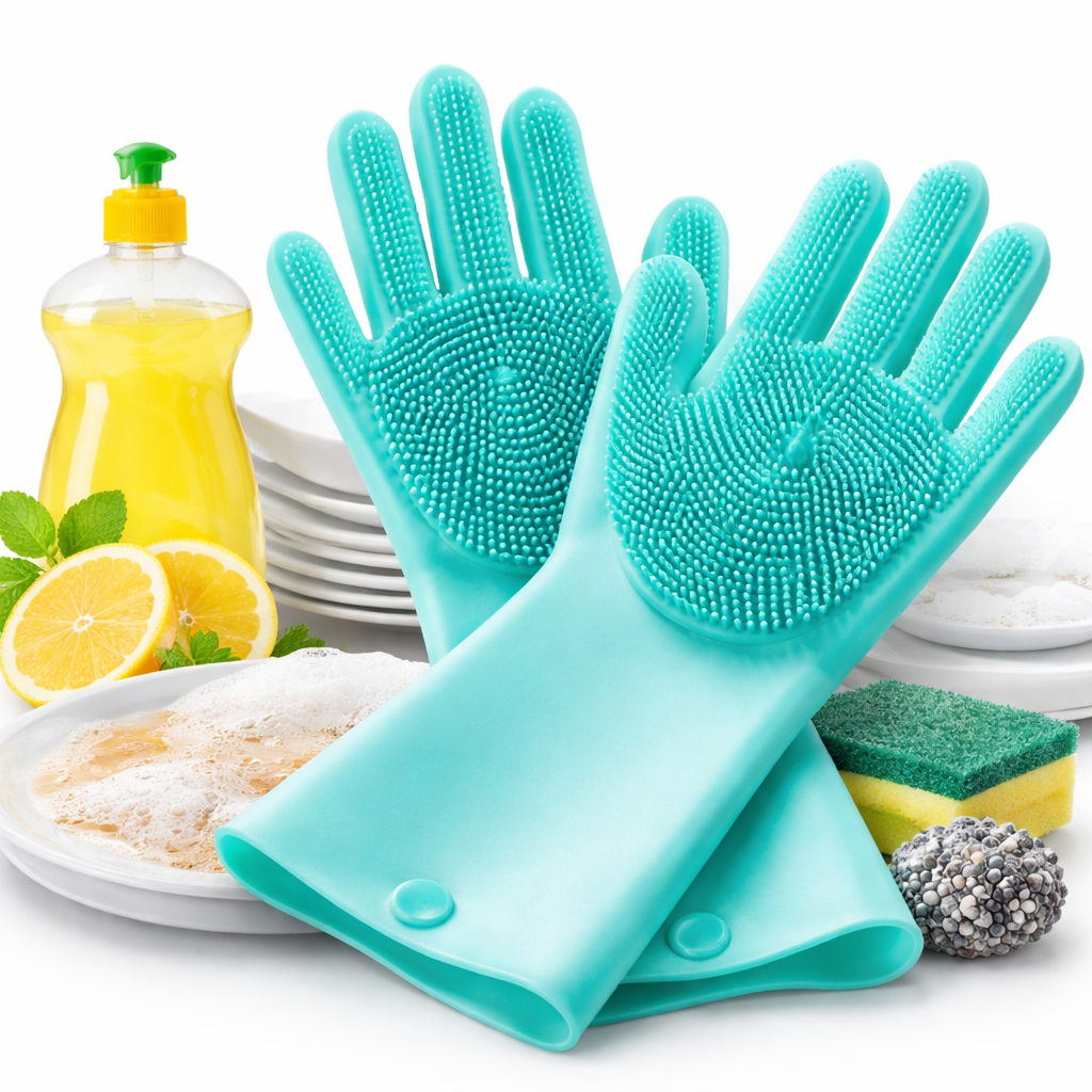 Multipurpose Silicone Scrubber Gloves