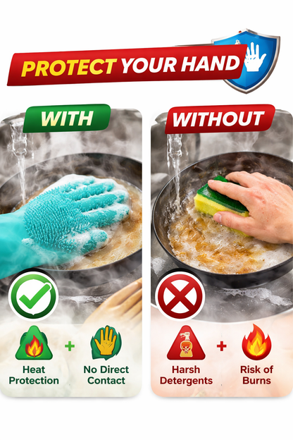 Multipurpose Silicone Scrubber Gloves