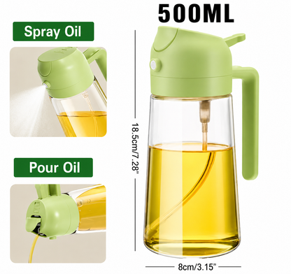 Alluxess 2-in-1 Oil Sprayer Bottle – Spray & Pour Control for Healthier Meals