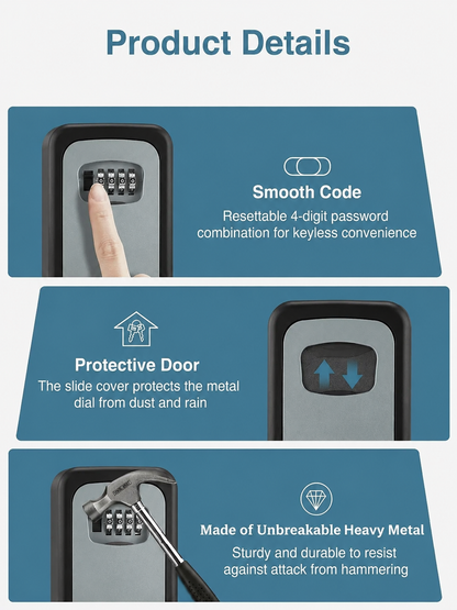 Metal Key Lock Box