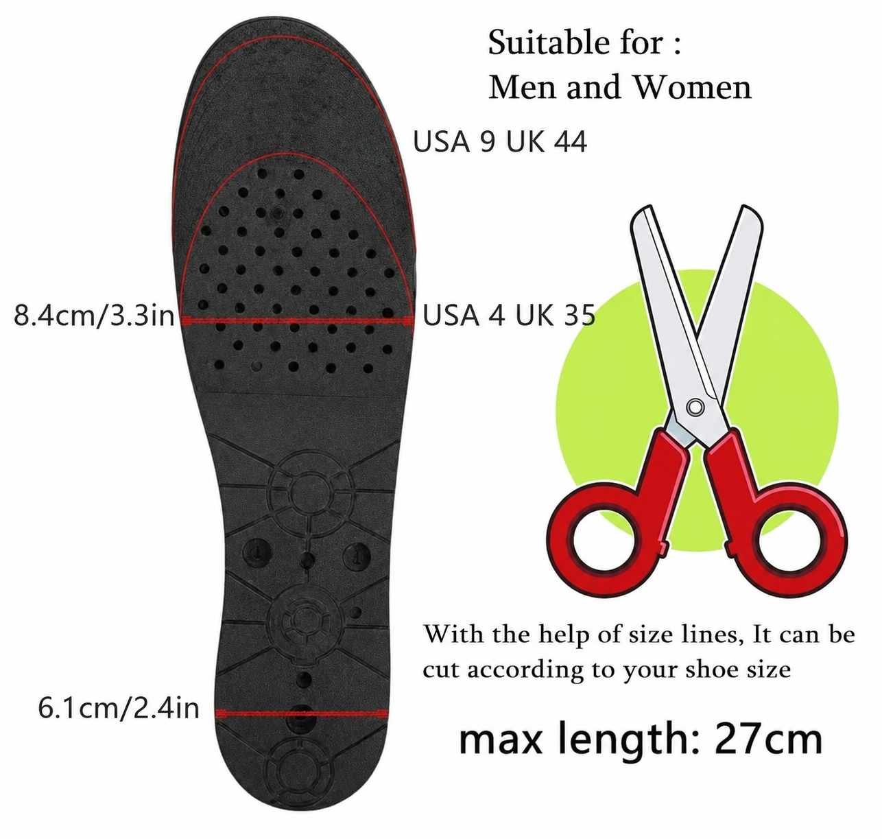 Height Increasing Unisex Shoe Insoles