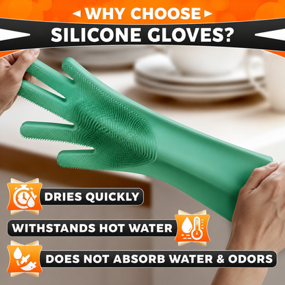 Multipurpose Silicone Scrubber Gloves