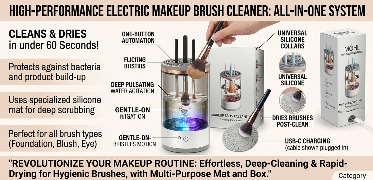 Electric Makeup Brush Cleaner Machine