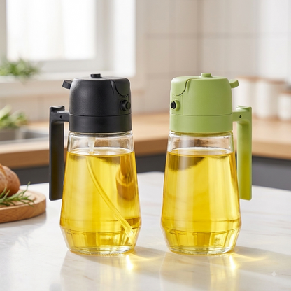 Alluxess 2-in-1 Oil Sprayer Bottle – Spray & Pour Control for Healthier Meals