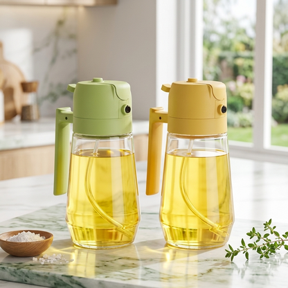 Alluxess 2-in-1 Oil Sprayer Bottle – Spray & Pour Control for Healthier Meals