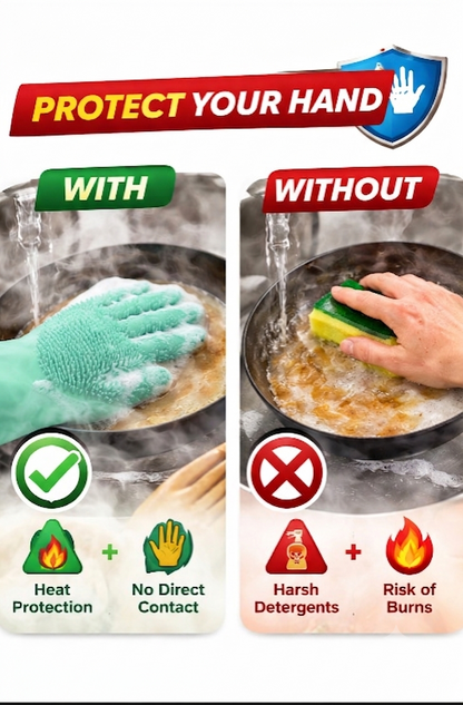Multipurpose Silicone Scrubber Gloves