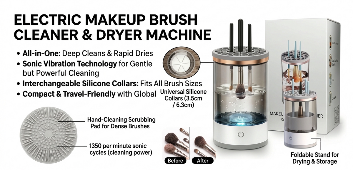Electric Makeup Brush Cleaner Machine