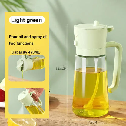 Alluxess 2-in-1 Oil Sprayer Bottle – Spray & Pour Control for Healthier Meals