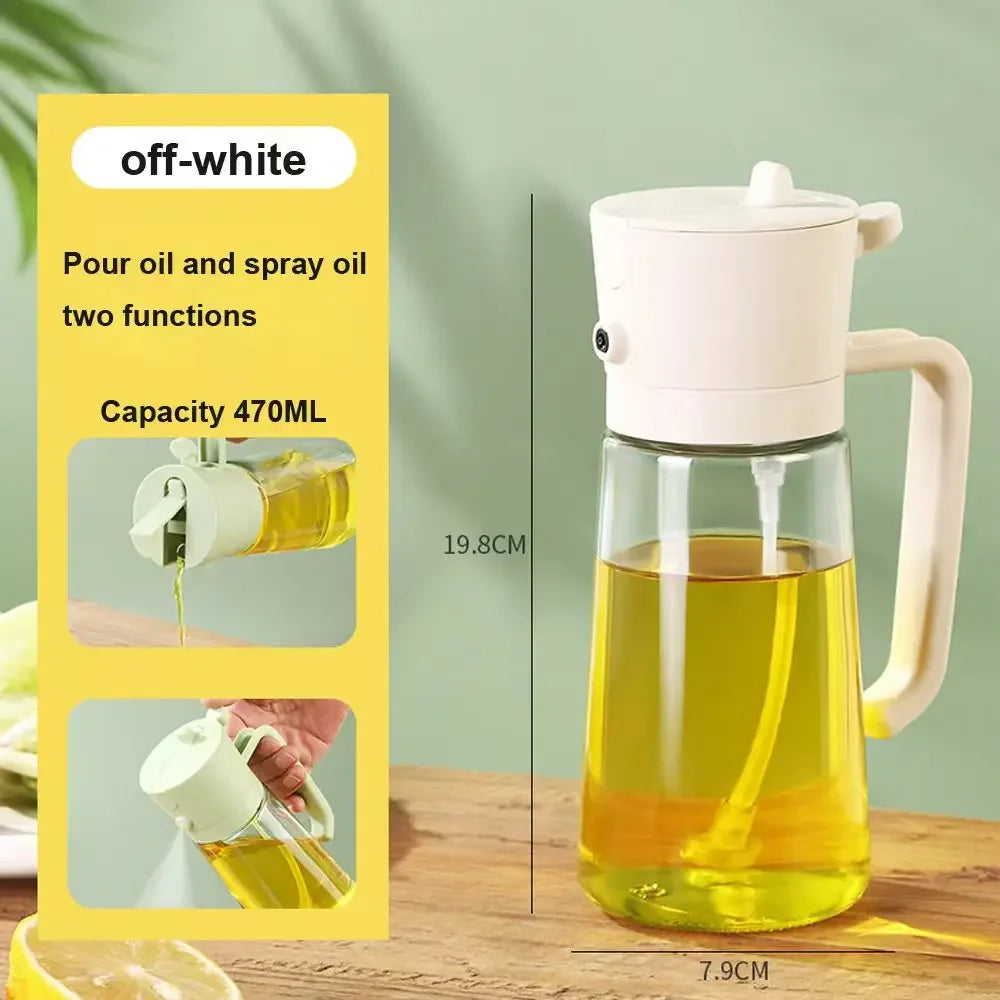 Alluxess 2-in-1 Oil Sprayer Bottle – Spray & Pour Control for Healthier Meals