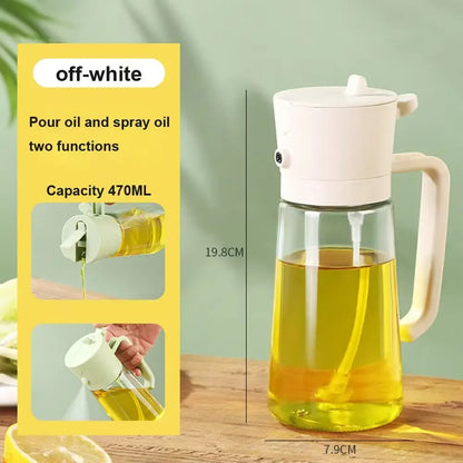Alluxess 2-in-1 Oil Sprayer Bottle – Spray & Pour Control for Healthier Meals