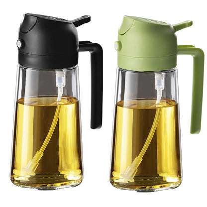 Alluxess 2-in-1 Oil Sprayer Bottle – Spray & Pour Control for Healthier Meals