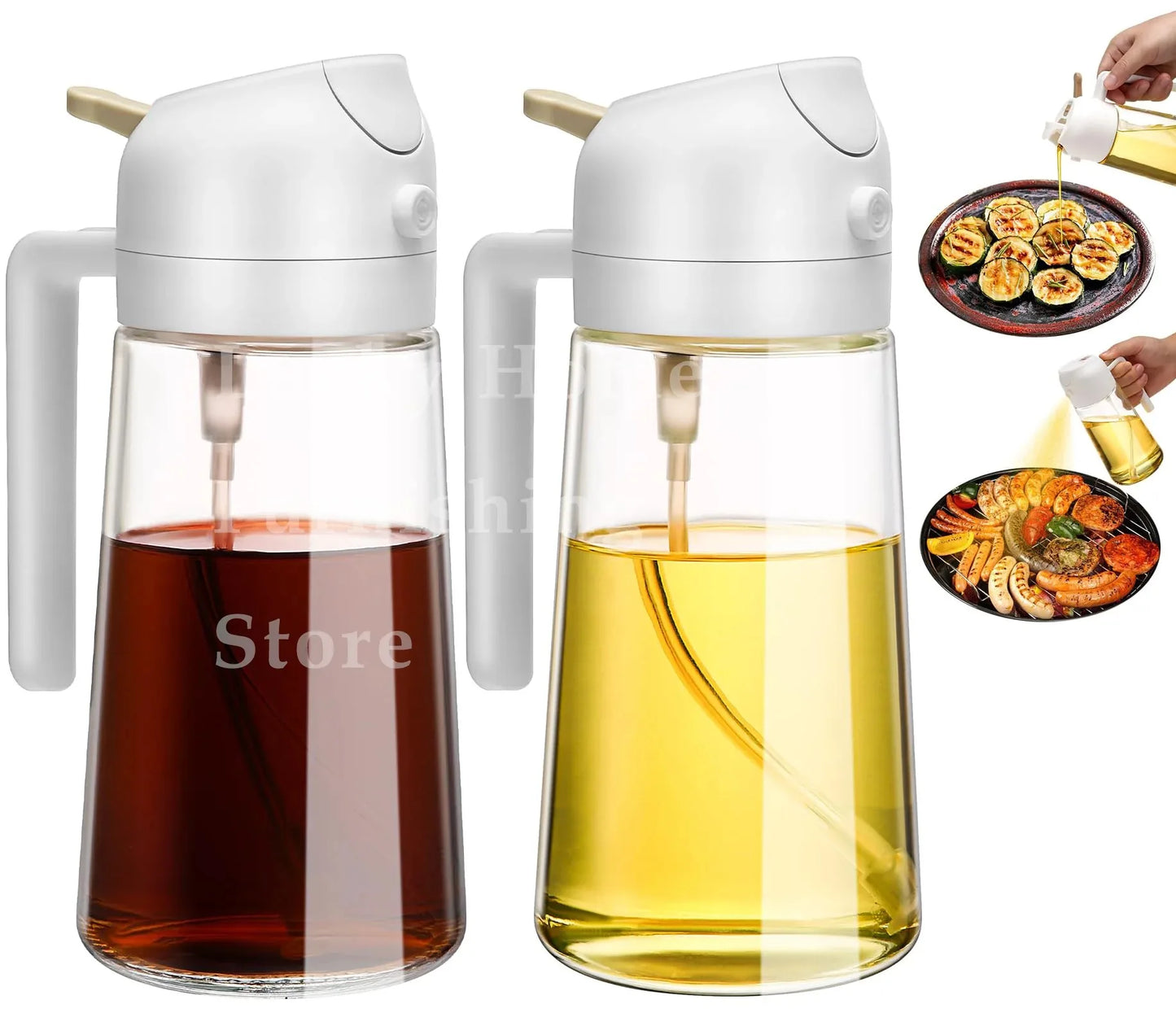 Alluxess 2-in-1 Oil Sprayer Bottle – Spray & Pour Control for Healthier Meals