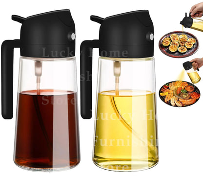 Alluxess 2-in-1 Oil Sprayer Bottle – Spray & Pour Control for Healthier Meals