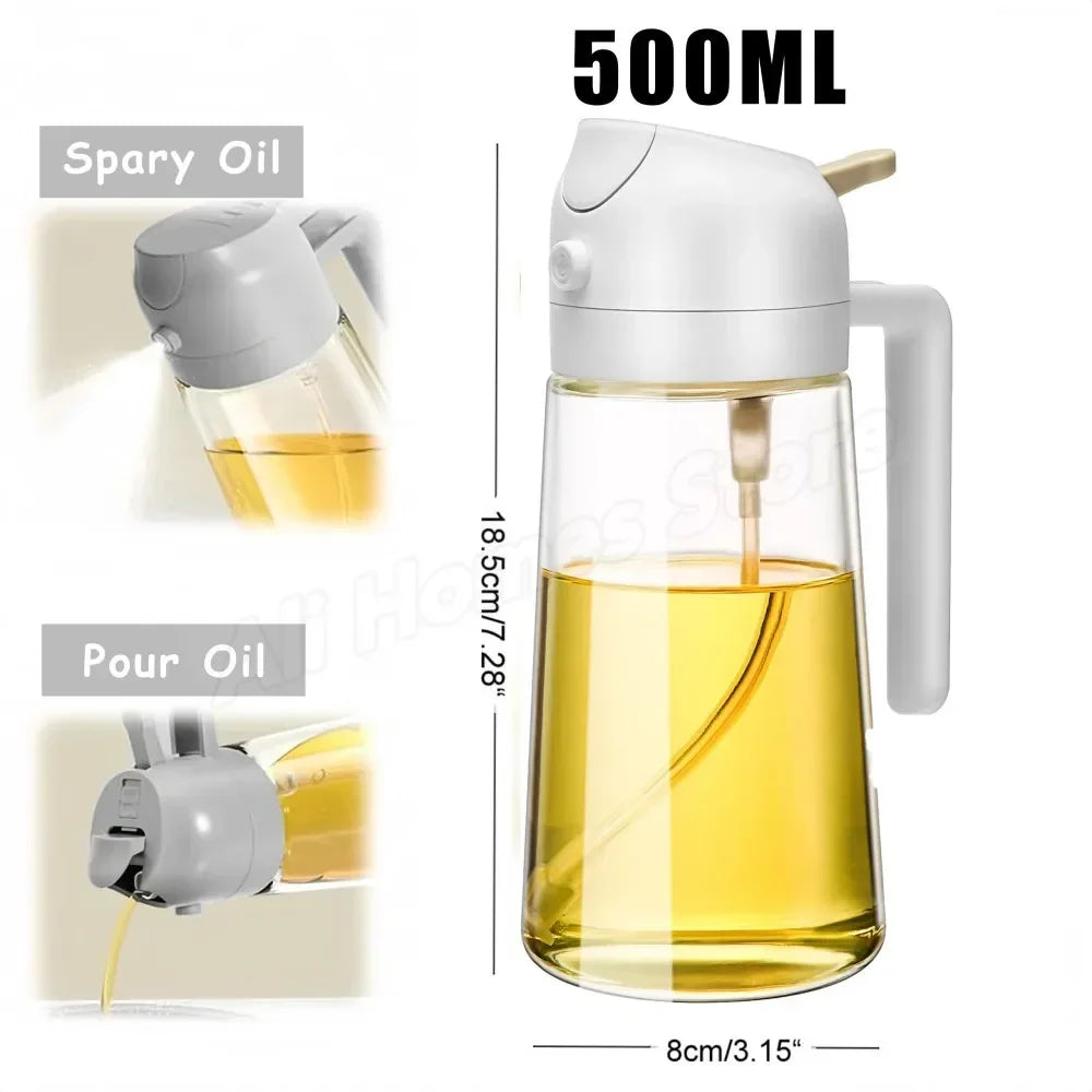Alluxess 2-in-1 Oil Sprayer Bottle – Spray & Pour Control for Healthier Meals