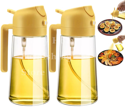 Alluxess 2-in-1 Oil Sprayer Bottle – Spray & Pour Control for Healthier Meals