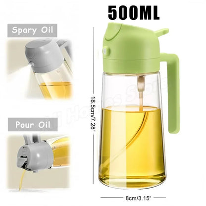 Alluxess 2-in-1 Oil Sprayer Bottle – Spray & Pour Control for Healthier Meals