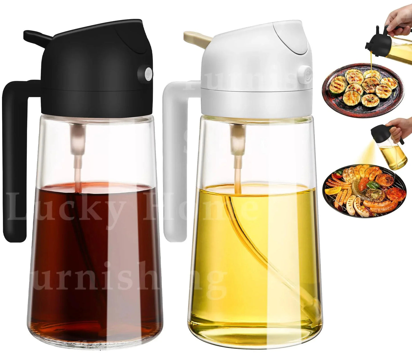 Alluxess 2-in-1 Oil Sprayer Bottle – Spray & Pour Control for Healthier Meals