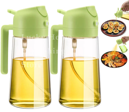 Alluxess 2-in-1 Oil Sprayer Bottle – Spray & Pour Control for Healthier Meals