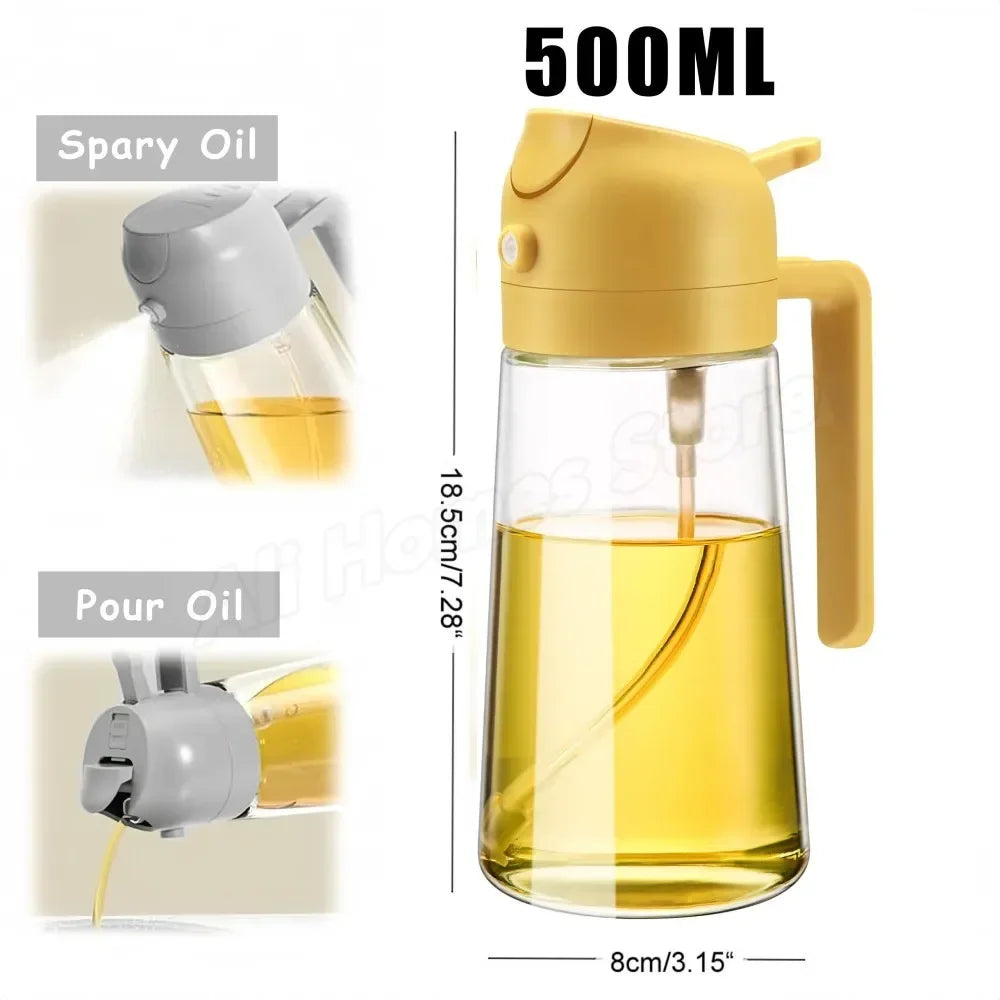 Alluxess 2-in-1 Oil Sprayer Bottle – Spray & Pour Control for Healthier Meals