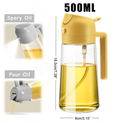 Alluxess 2-in-1 Oil Sprayer Bottle – Spray & Pour Control for Healthier Meals