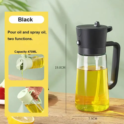 Alluxess 2-in-1 Oil Sprayer Bottle – Spray & Pour Control for Healthier Meals