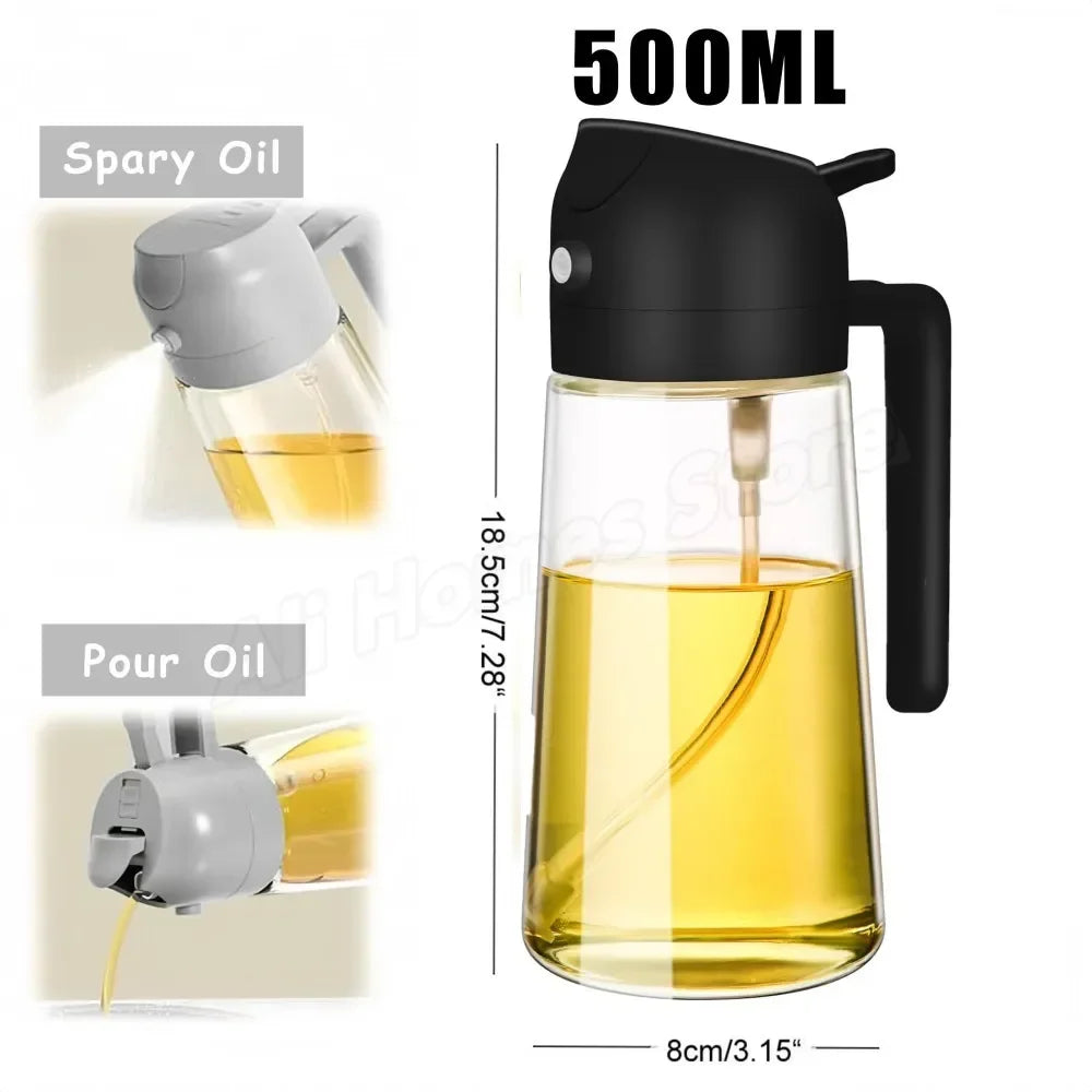 Alluxess 2-in-1 Oil Sprayer Bottle – Spray & Pour Control for Healthier Meals
