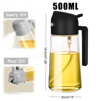 Alluxess 2-in-1 Oil Sprayer Bottle – Spray & Pour Control for Healthier Meals