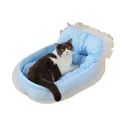 Cute Lace-Trimmed Pet Cat Princess Sofa Bed