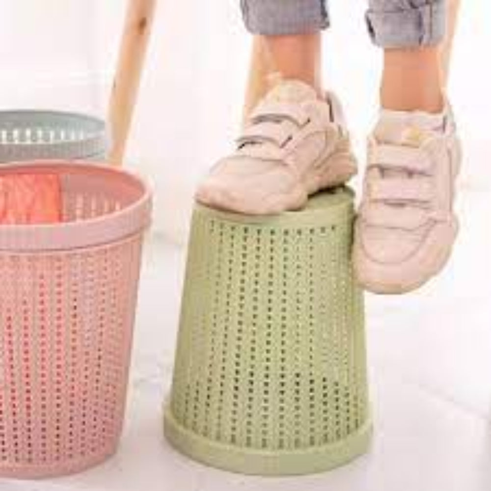 Plastic Trash Can with Garbage Holder