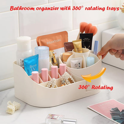 360° Rotating Desk Organizer Vanity Makeup Box