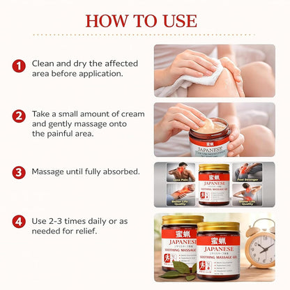 Japanese Pain Relief Massage Gel Pack of 2 Pcs
