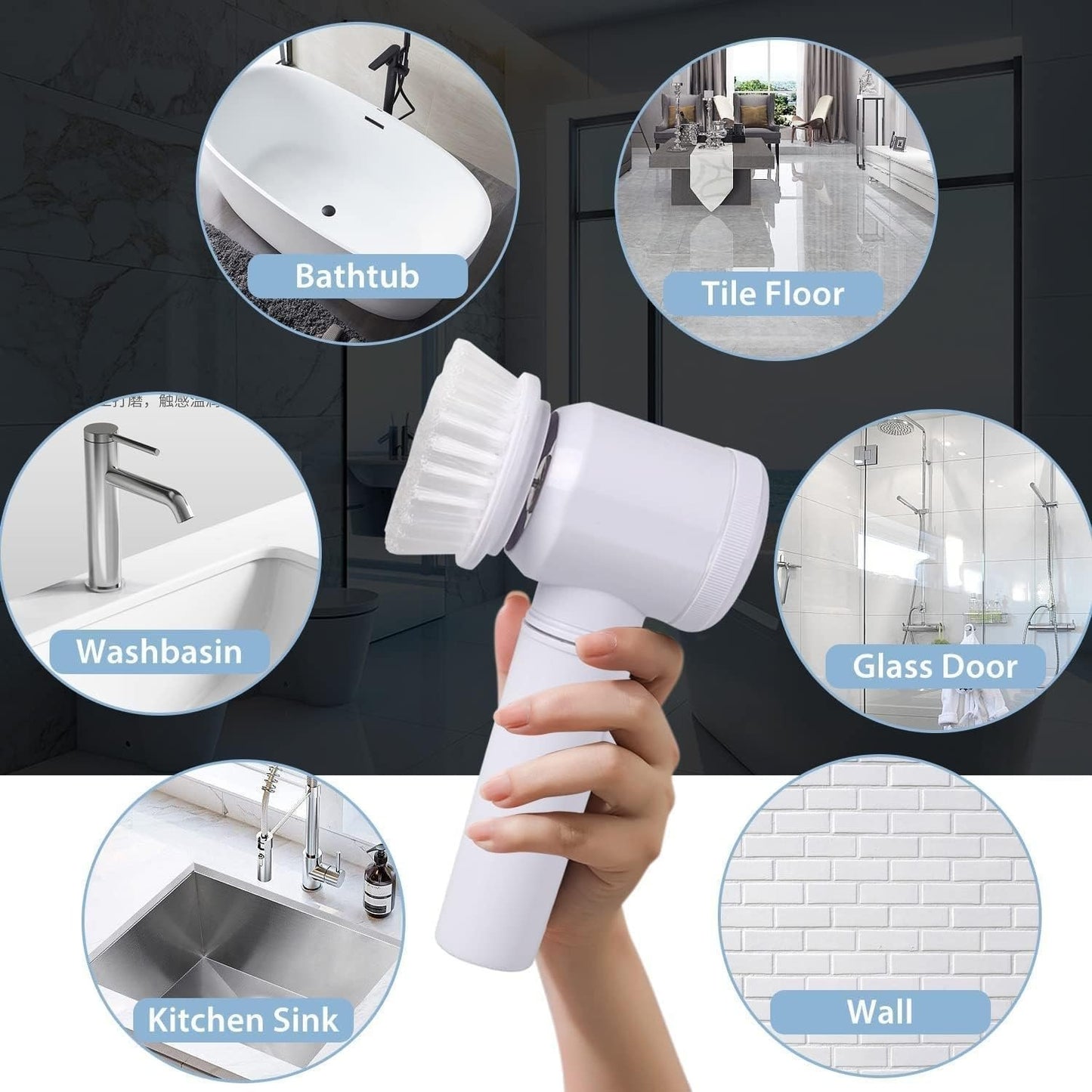 Multipurpose Spin Scrubber Brush