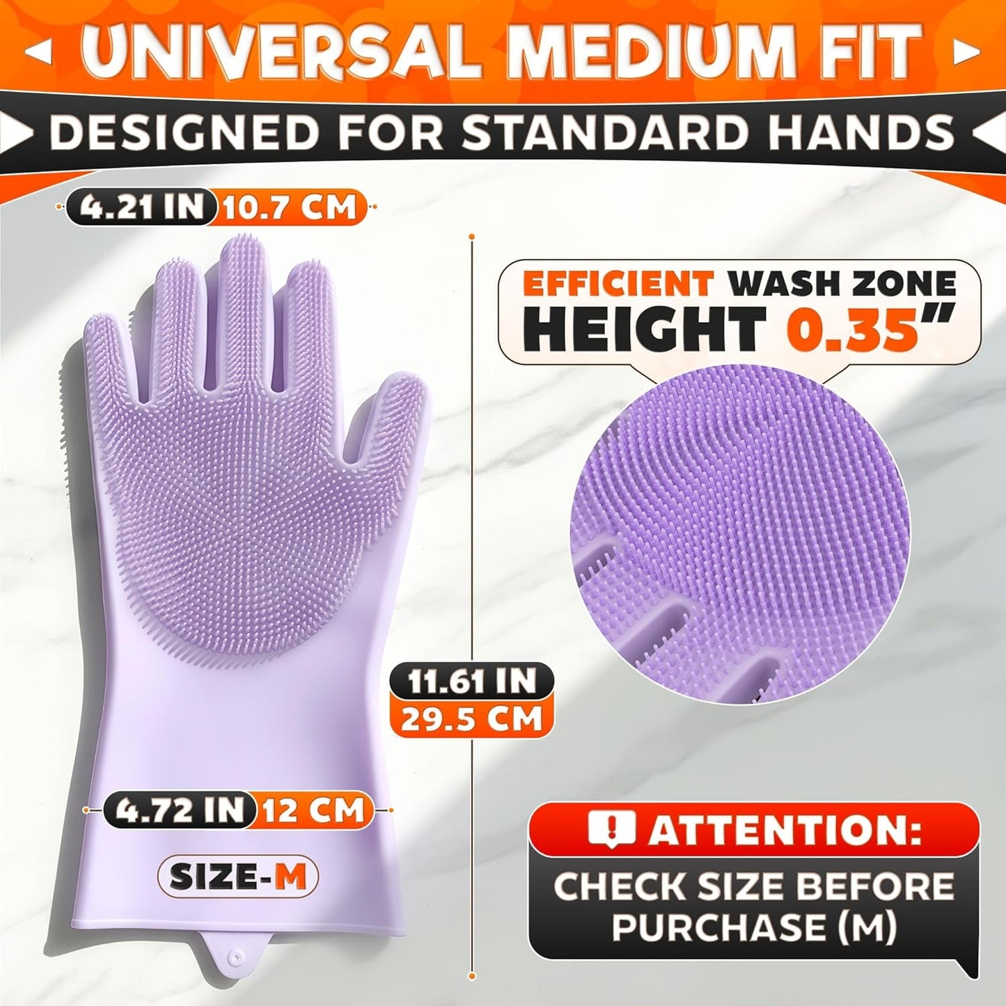 Multipurpose Silicone Scrubber Gloves