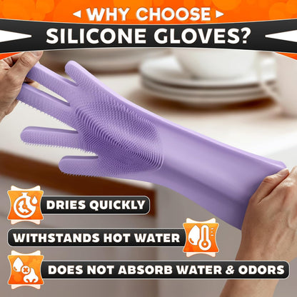Multipurpose Silicone Scrubber Gloves