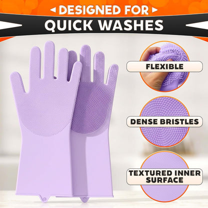 Multipurpose Silicone Scrubber Gloves