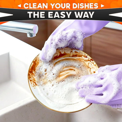 Multipurpose Silicone Scrubber Gloves
