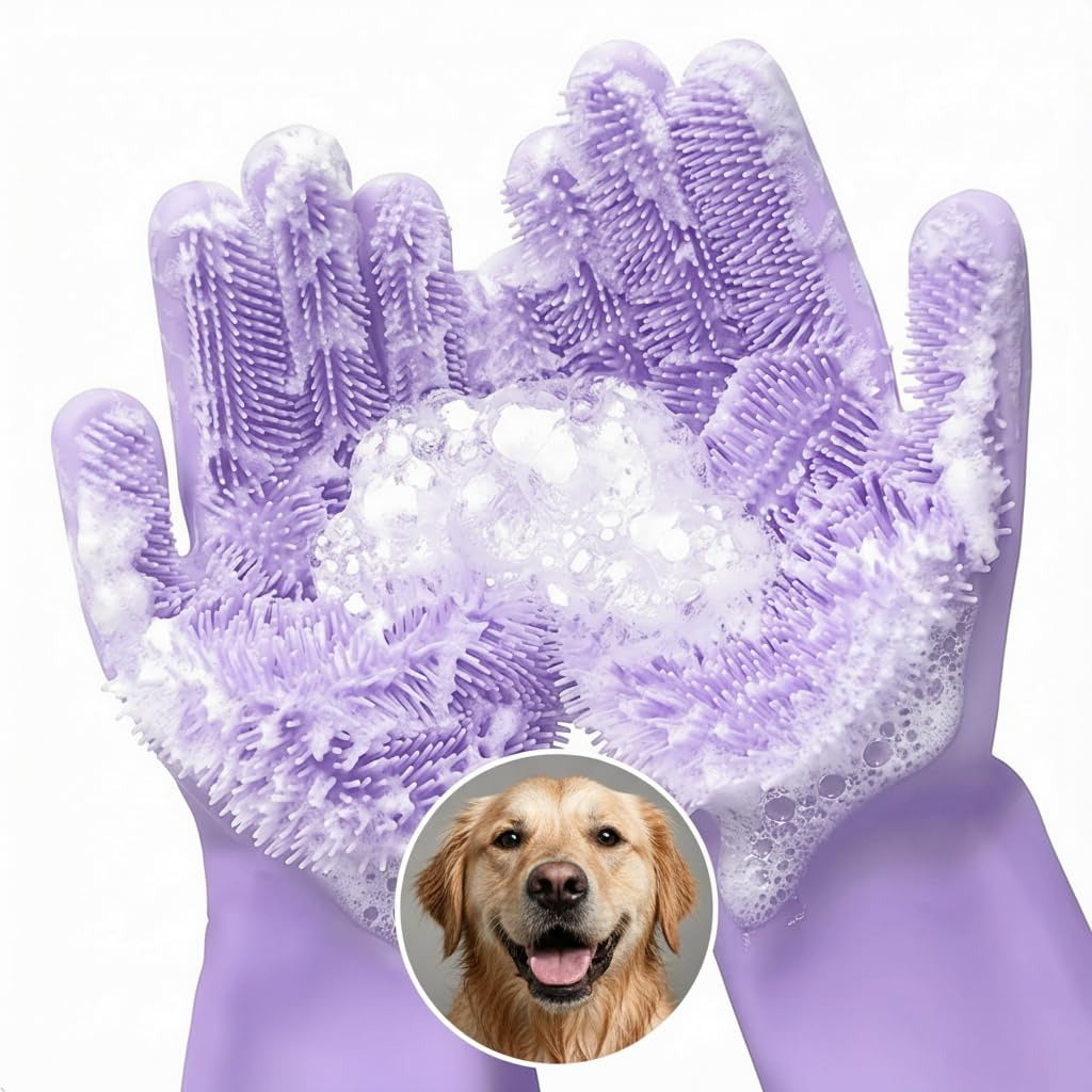 Multipurpose Silicone Scrubber Gloves