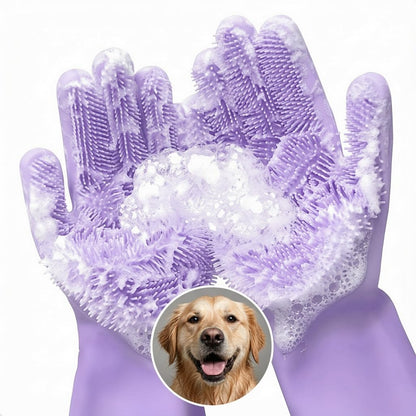 Multipurpose Silicone Scrubber Gloves