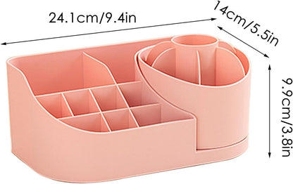 360° Rotating Desk Organizer Vanity Makeup Box