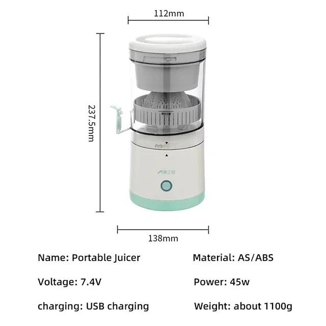 CitraFlow – Portable Rechargeable Citrus Juicer
